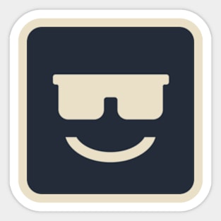 Cool emoji face with sunglasses Sticker